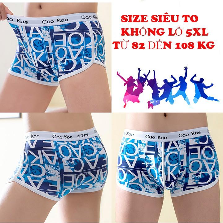 Combo 3 quần lót nam boxer kiểu dáng thể thao cá tính cao cấp 5XL(82-102 KG) BIG SIZE SIZE LỚN quan lot nam quần sip nam