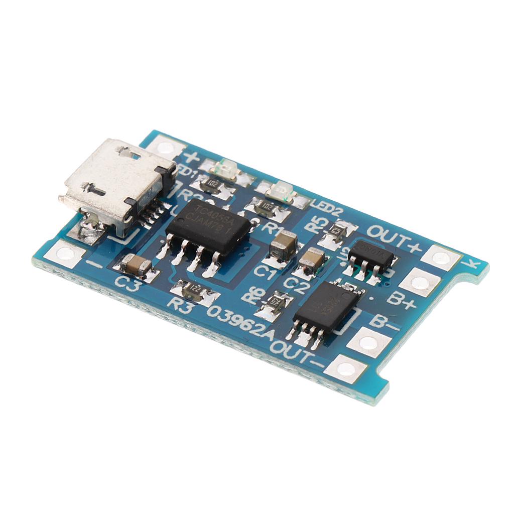 USB 1A Li-ion Lithium Battery Charger Protection Module Li-ion 18650 - Pack of 2