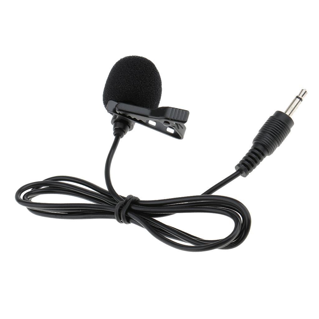 2 Pcs Mini Lavalier Microphone w/ Clip for Vloggers 3.5mm  Black