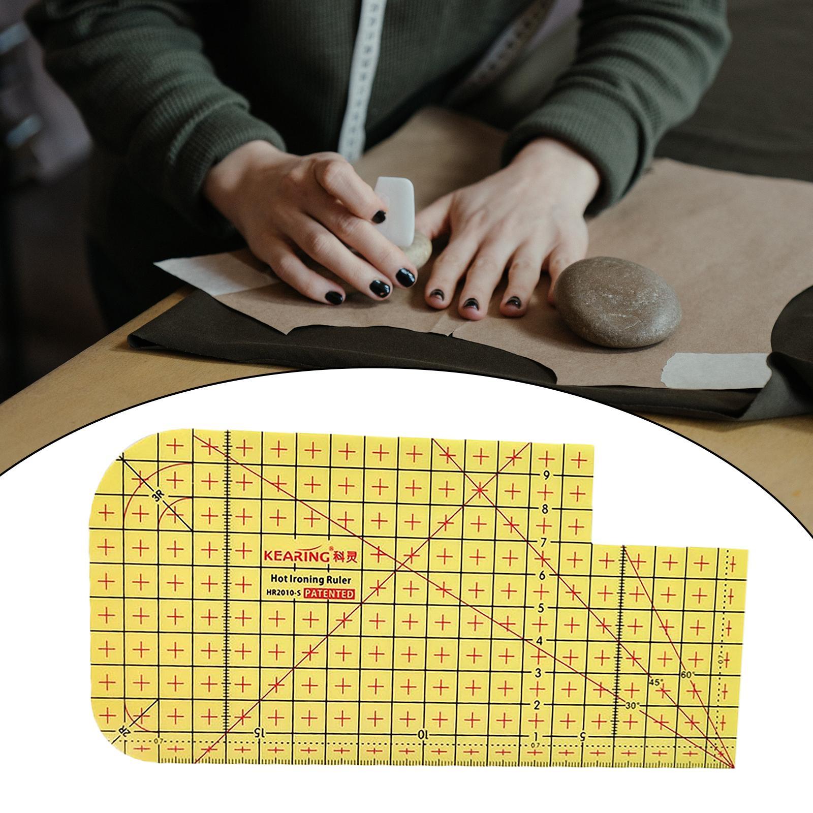 Plastic Hot Hemmer Ruler, Ironing Ruler Hot Ironing Measuring Ruler for Clothing Making