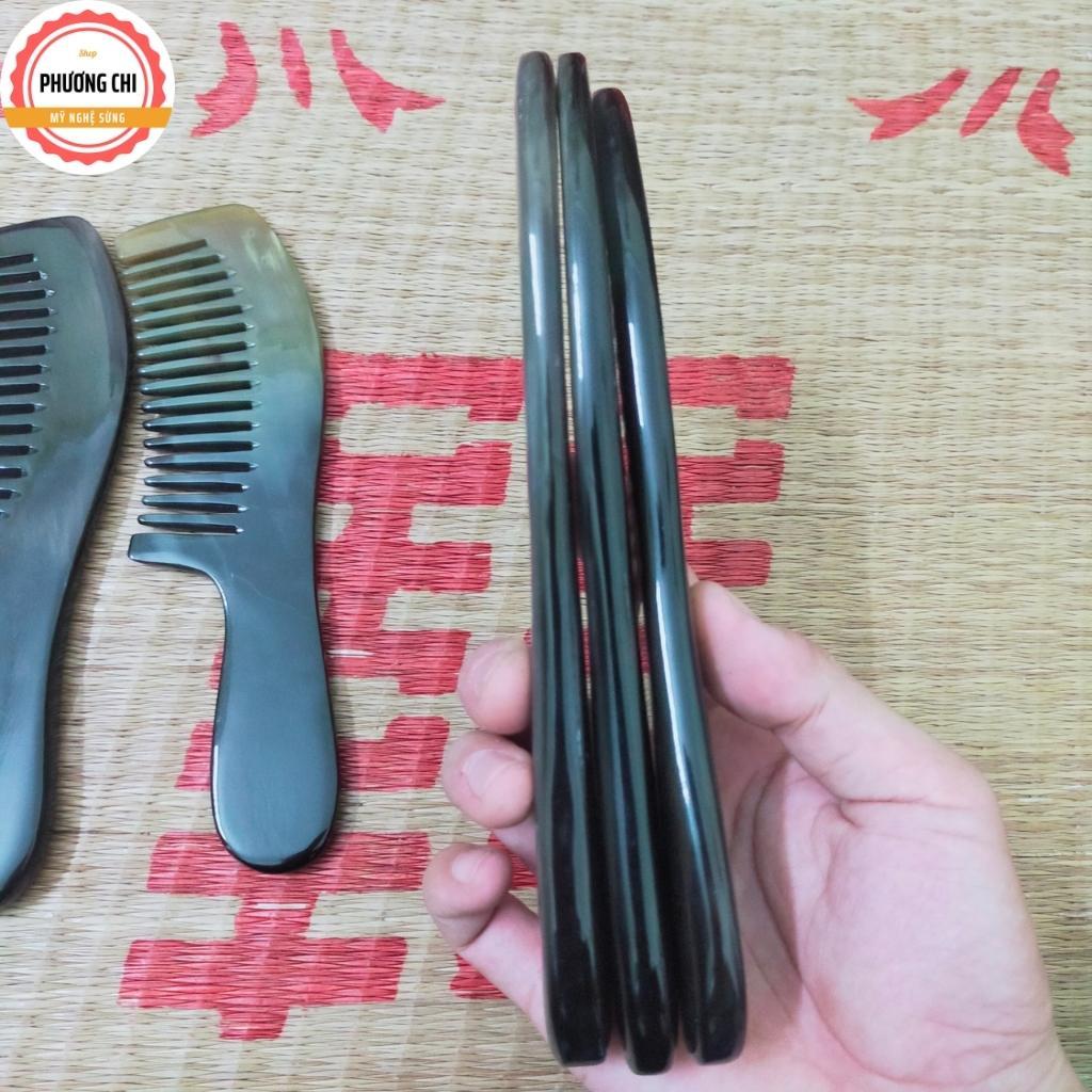 Lược Gỗ Răng Thưa Chải Tóc Rối, Xoắn Dài 19,5cm, Lược Chải Tóc Gỡ Rối Massage Đầu | Mỹ Nghệ Phương Chi