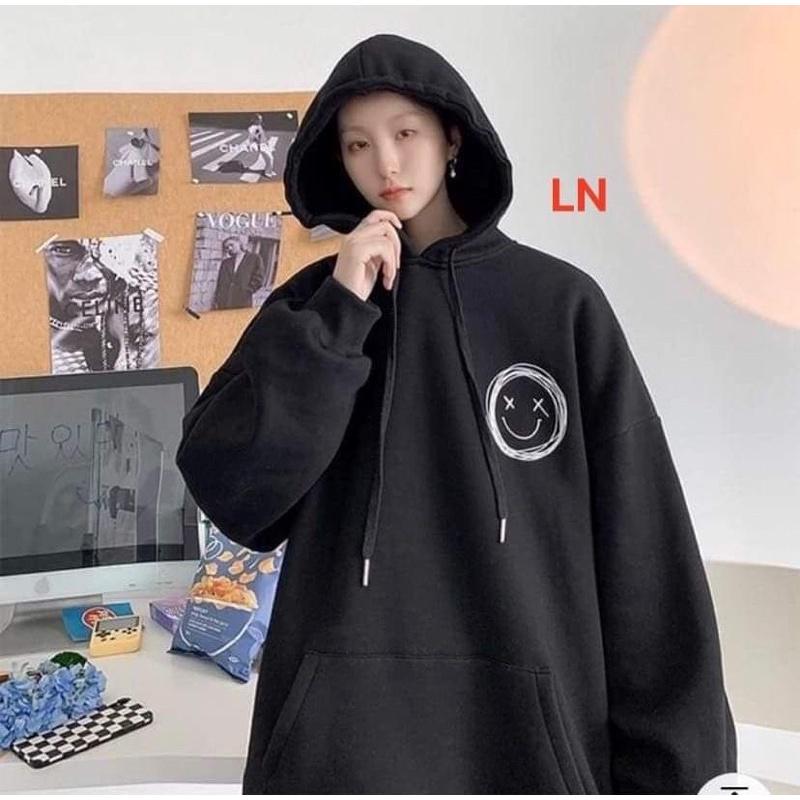 Áo hoodie logo mặt cười tròn TH6