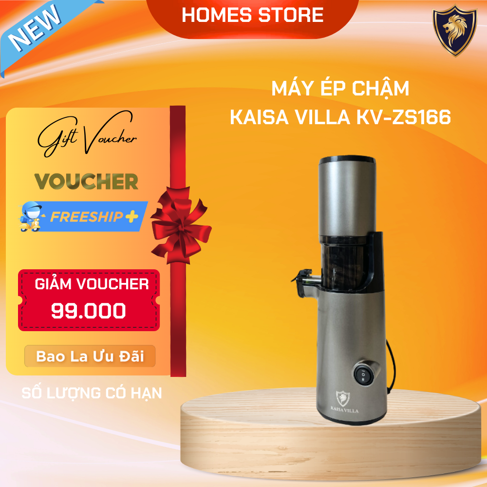 Máy Ép Chậm Cầm Tay KAISA VILLA KV-ZS166 Thương Hiệu Thụy Sỹ Công Suất 135W - Hàng Chính Hãng