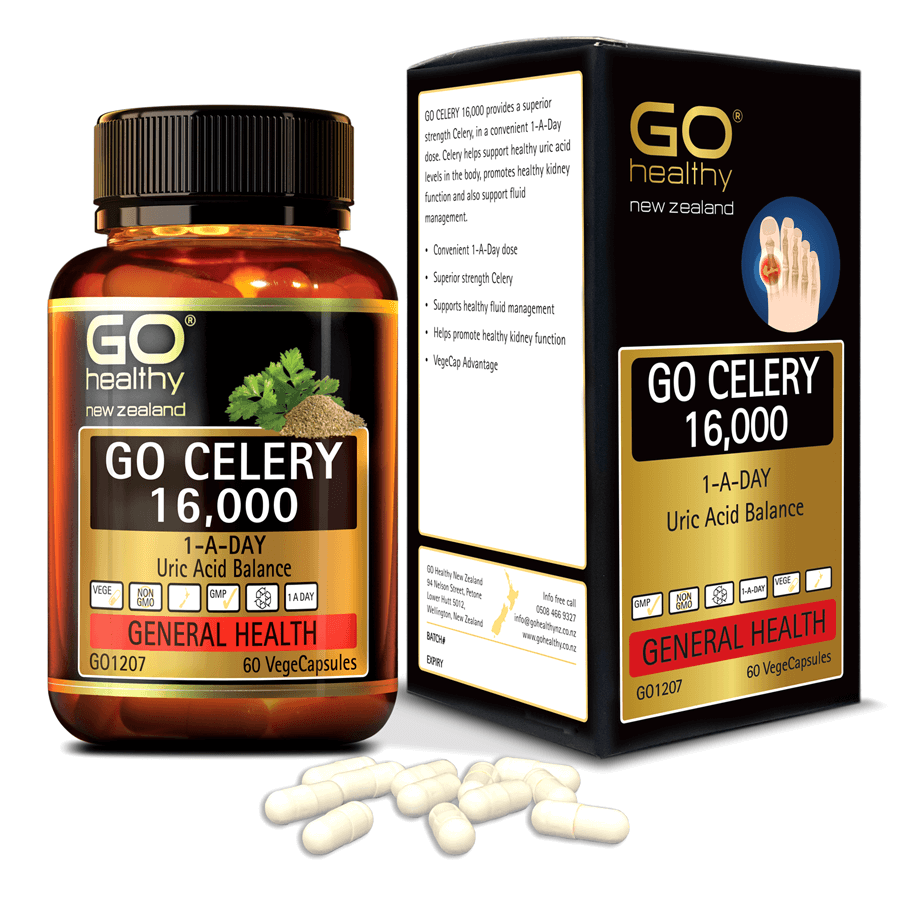 GO CELERY 16,000 60 VIÊN- Viên gout nhập khẩu chính hãng GO Healthy New Zealand