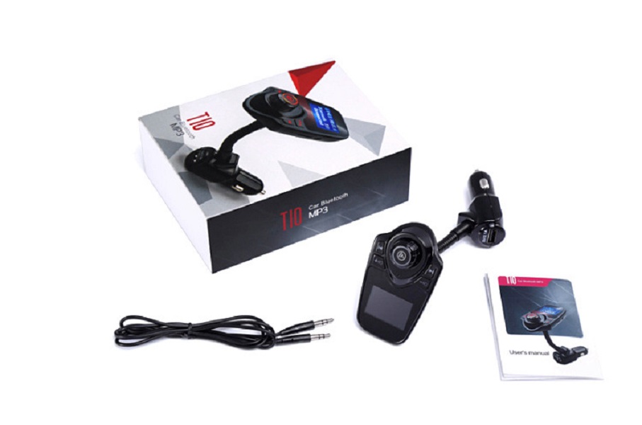 Bộ hỗ trợ chuyển đổi nhạc từ thẻ nhớ kết nối bluetooth ra sóng radio, chuyên dụng trên ô tô MT10