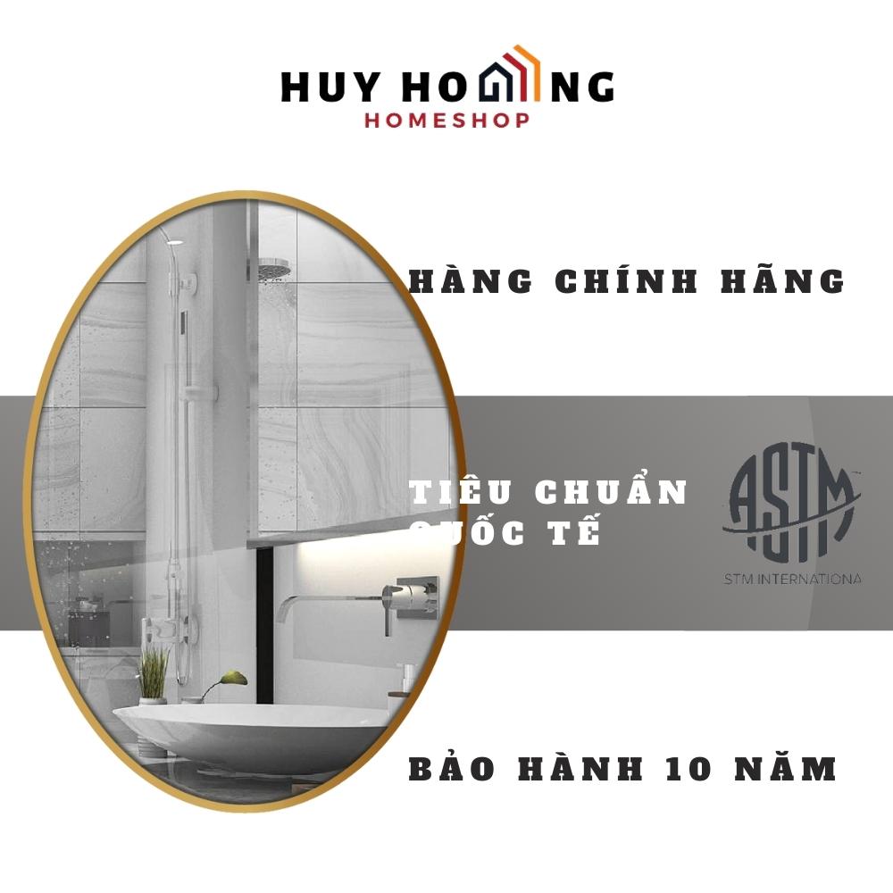 Gương soi hình ellipes khung viền nhôm GLSMIRROR