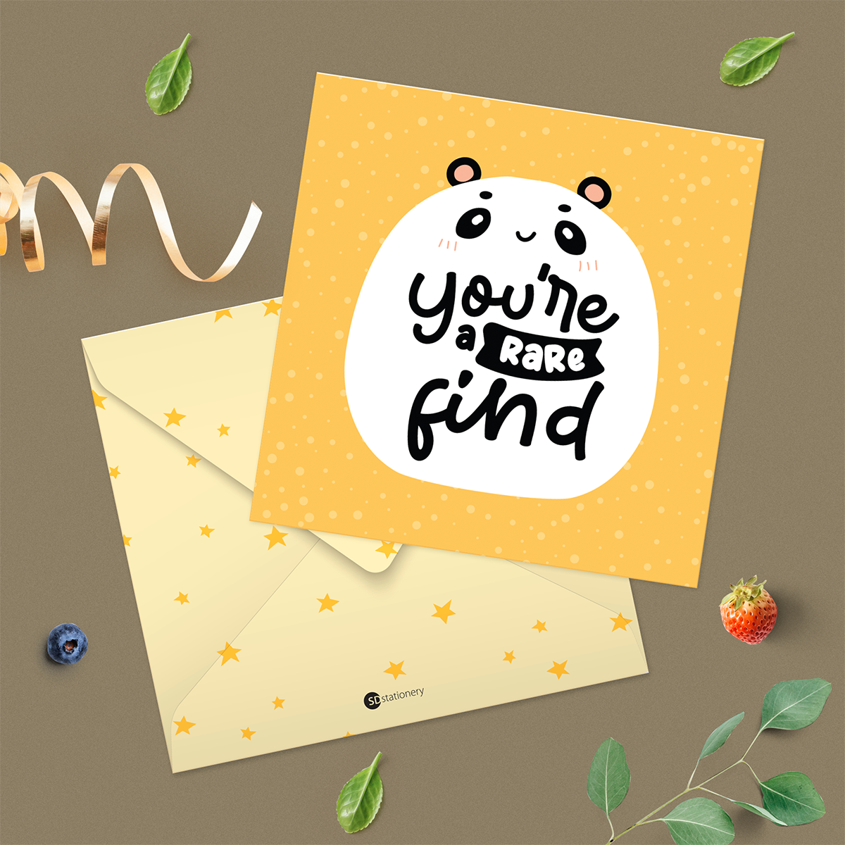 Set 4 thiệp tặng bạn bè động viên sinh nhật SDstationery PURRFECT GIFT 12x12 minh họa thú cưng dễ thương cute tiếng Anh vui nhộn