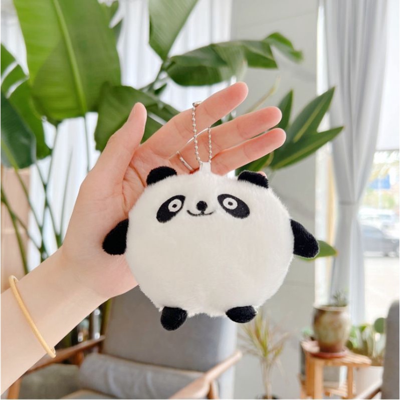 Móc khóa gấu bông gấu trúc treo balo, túi xách phong cách Hàn Quốc xinh xắn
