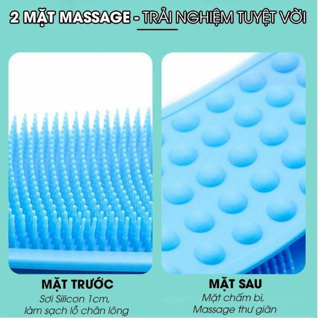 Dây Cọ Chà Lưng Tắm 2 Mặt Silicon