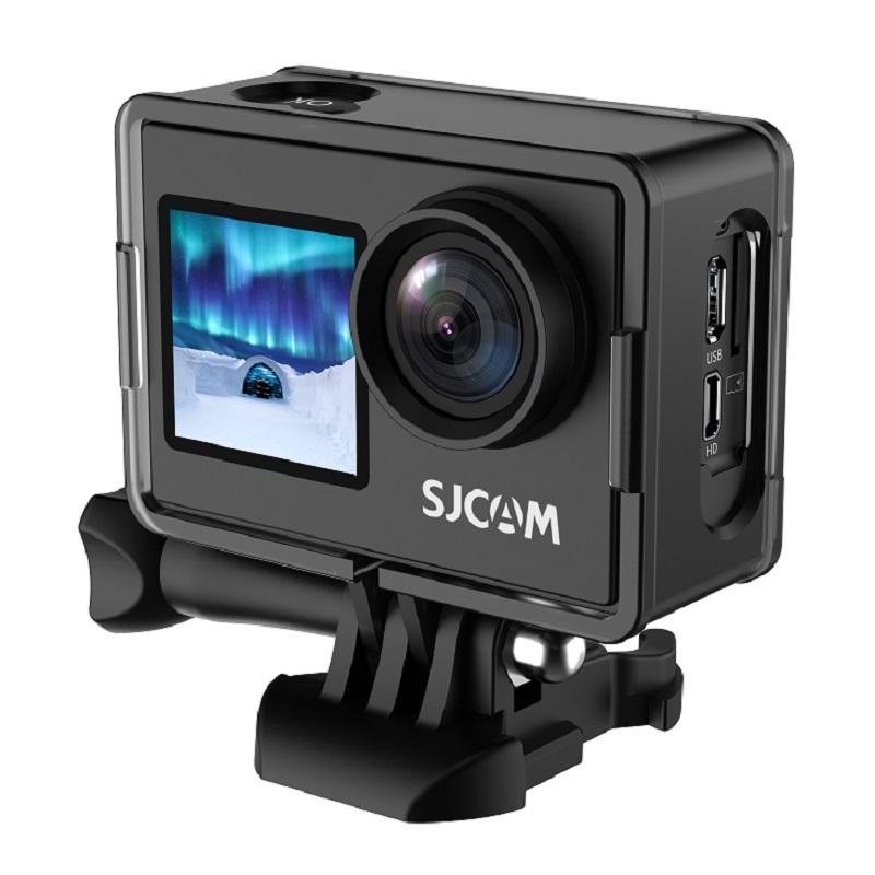 Máy ảnh hành động SJCAM 4K SJ4000 Màn hình kép 4K 30PFS 4X ZOOM WiFI Motorcycle Xe đạp Mũ bảo hiểm máy ảnh Sports Video Sports Video DV Máy ảnh DV