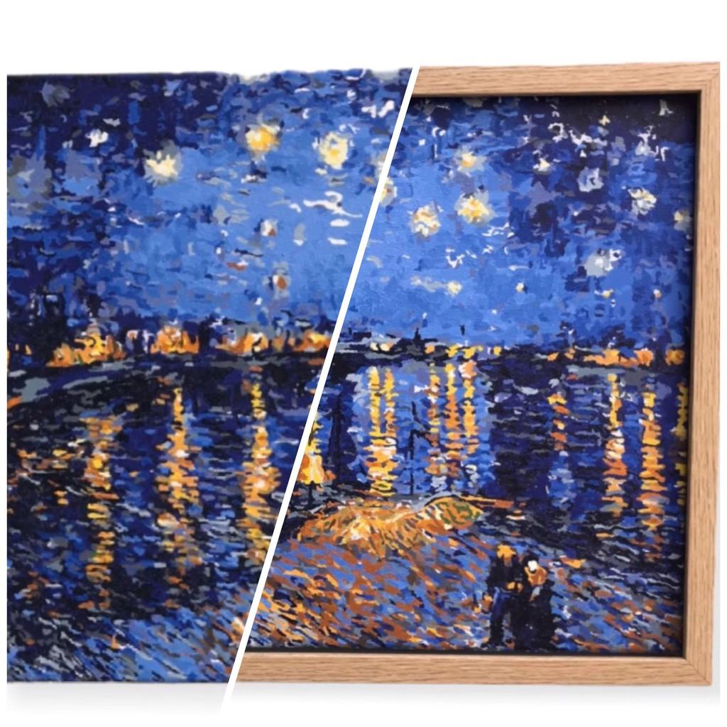 Khung tranh tự lắp nhựa giả gỗ size 40x50 . Khung viền KHÔNG KÍNH cho tranh canvas