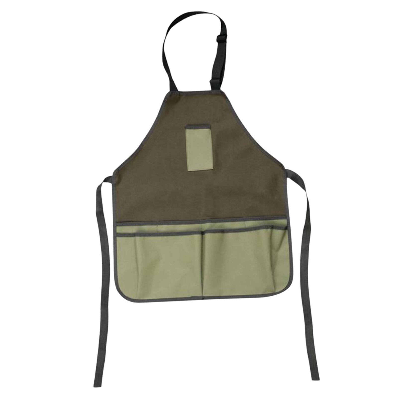 Work Apron Planting Tool Apron Oxford Cloth Workshop Bib Apron for Barber
