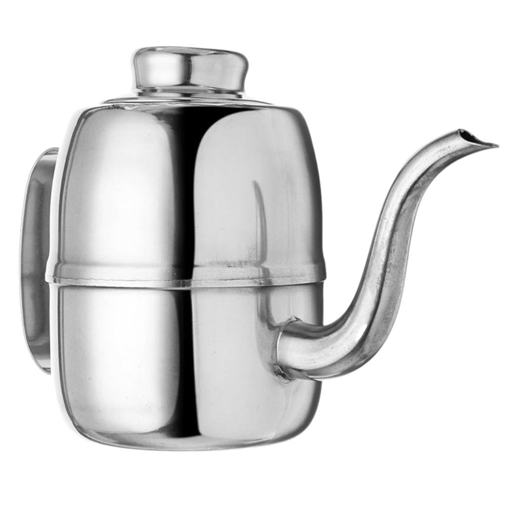 Stainless Steel Olive Oil Vinegar Can Drizzler Cruet Bottle Oil Dispenser