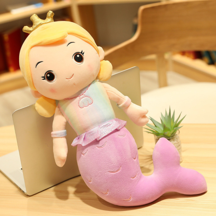 Gối Ôm Nàng Tiên Cá Siêu Dễ Thương Nhồi Bông Gòn Dài 50cm - Giao Ngẫu Nhiên