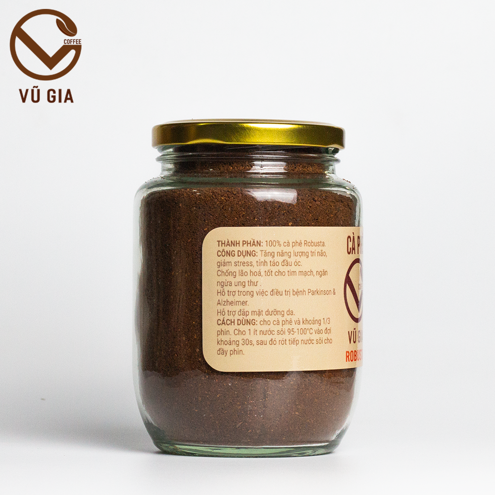 Cà Phê Culi Thượng Hạng Rang Mộc Nguyên Chất Vũ Gia (200g/ hũ)