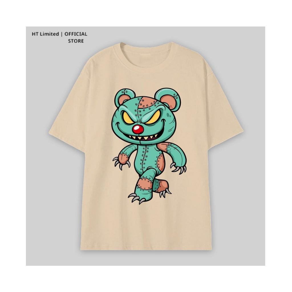Áo thun thiết kế Unisex họa tiết cartoon bear basic local brand, Cotton Cao Cấp 100%