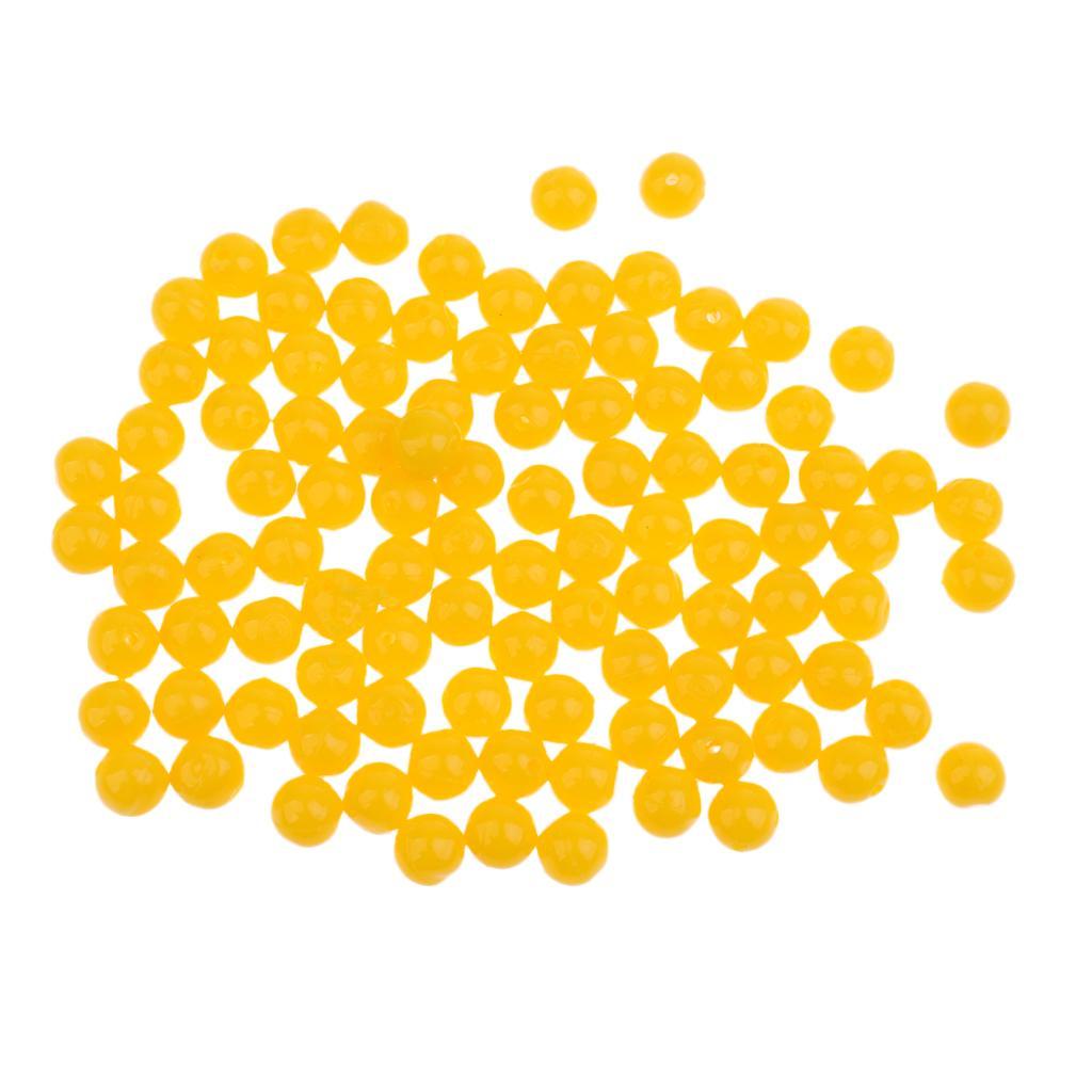100Pcs Smell Pop ups Fishing Baits Boilies Soluble Yellow Floating Ball Beads Coarse Carp Tool