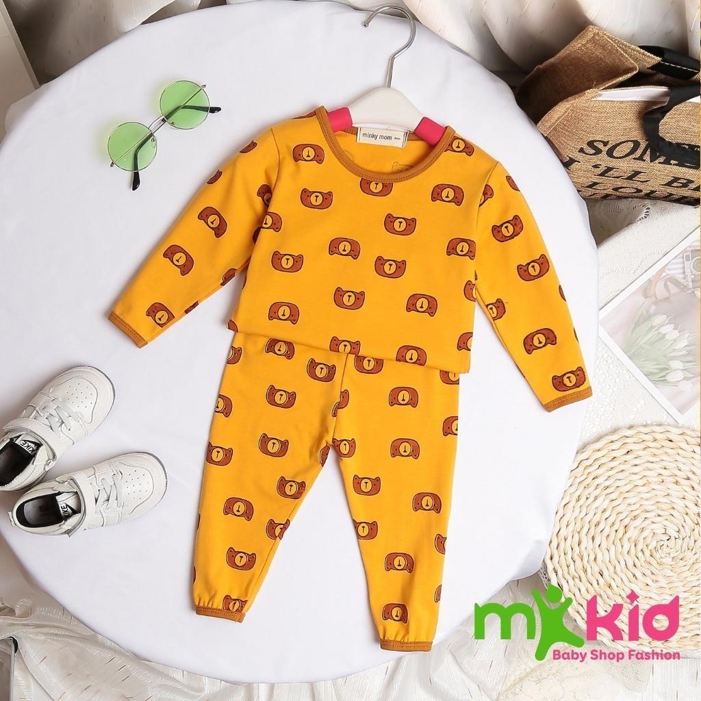 Bộ Thu Đông Dài Tay Cho Bé Bộ Cotton Dài Tay Minky Mom Cho Bé Trai Bé Gái Với Họa Tiết Siêu Dễ Thương