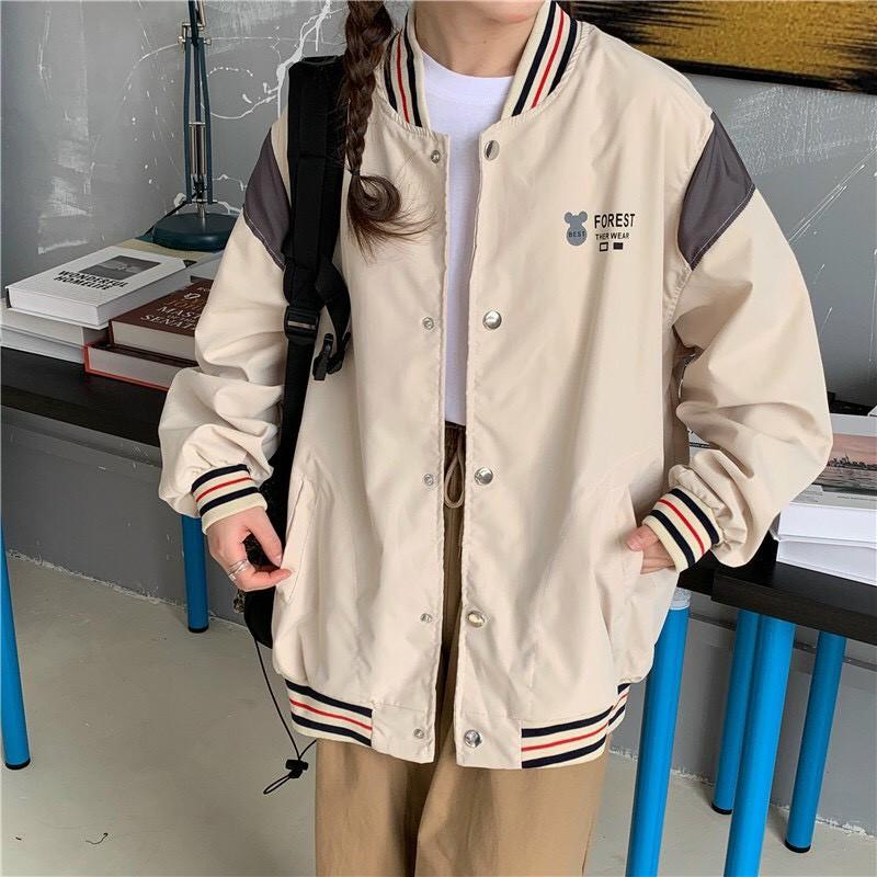 Áo Khoác Dù THIFU FASHION 2 Lớp Thêu Chữ Forest Chống Nắng Tránh Mưa Cho Nam Và Nữ