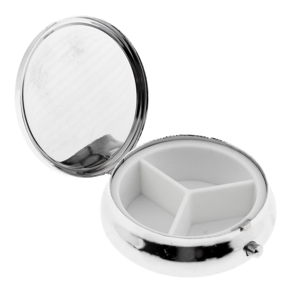 Travel 3-Compartment Medicine Tablet Organizer Case Pill Box 1 Day