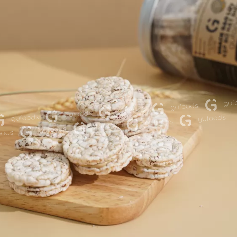 Snack gạo lứt kẹp bơ hạt GUfoods - Ăn kiêng, Ăn vặt healthy, Lành mạnh, Eat clean, Thực dưỡng - Bánh kẹo Tết - Quà Tết