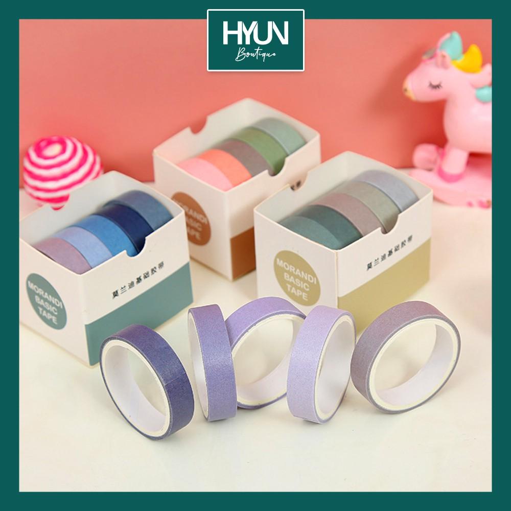 Set 5 cuộn Washi tape pastel dễ thương