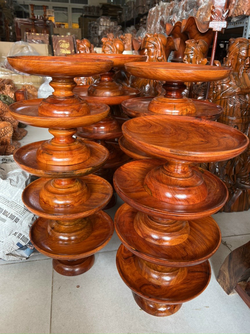 Đĩa trái cây gỗ hương ngang 30 cm