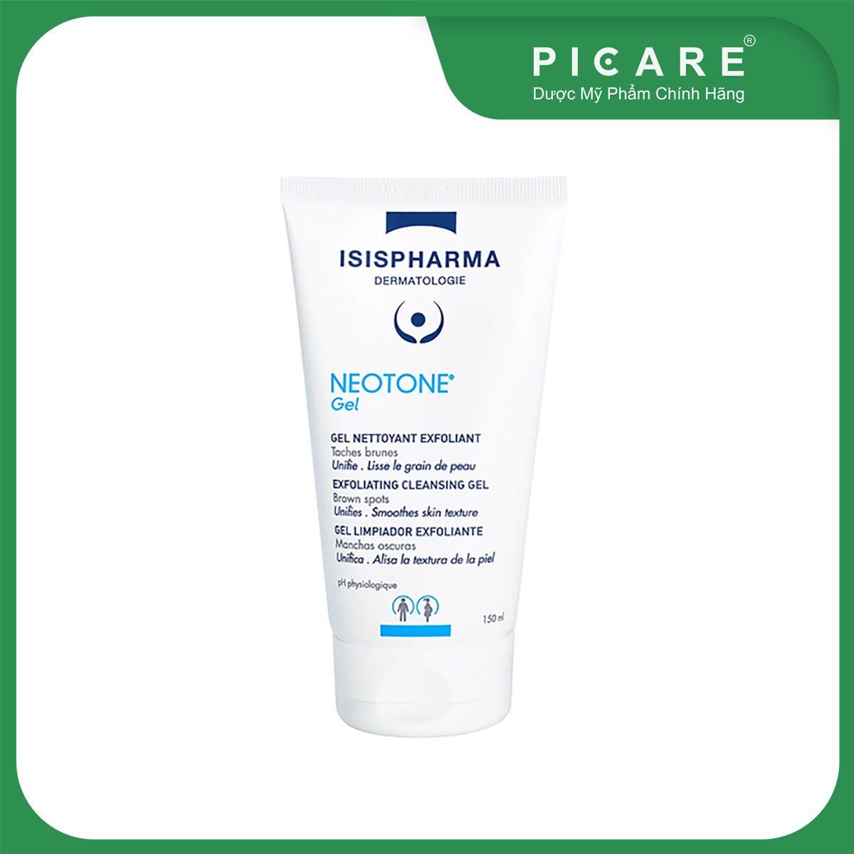 Gel rửa mặt trắng sáng, trẻ hóa da ISIS Pharma Neotone Gel 150ml