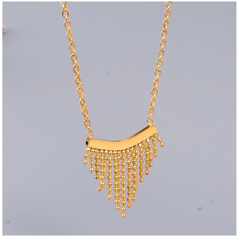 Dây Chuyền Tua Rua Titan Ko Đen TT 3201