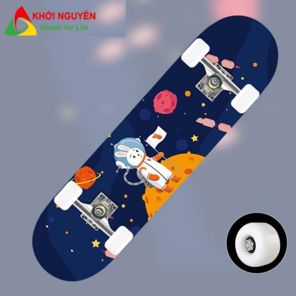 Ván trượt trẻ em cỡ lớn dài 80cm mặt nhám gỗ phong ép 7 lớp trọng tải 150kg quà tặng năm mới và sinh nhật