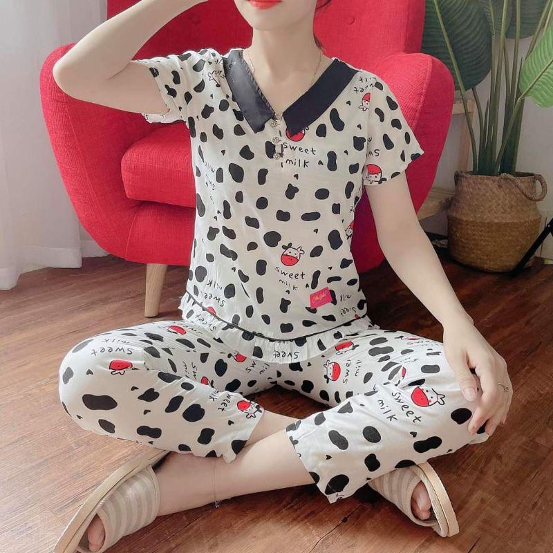 Quần áo hoạ tiết bò sữa cao cấp mềm