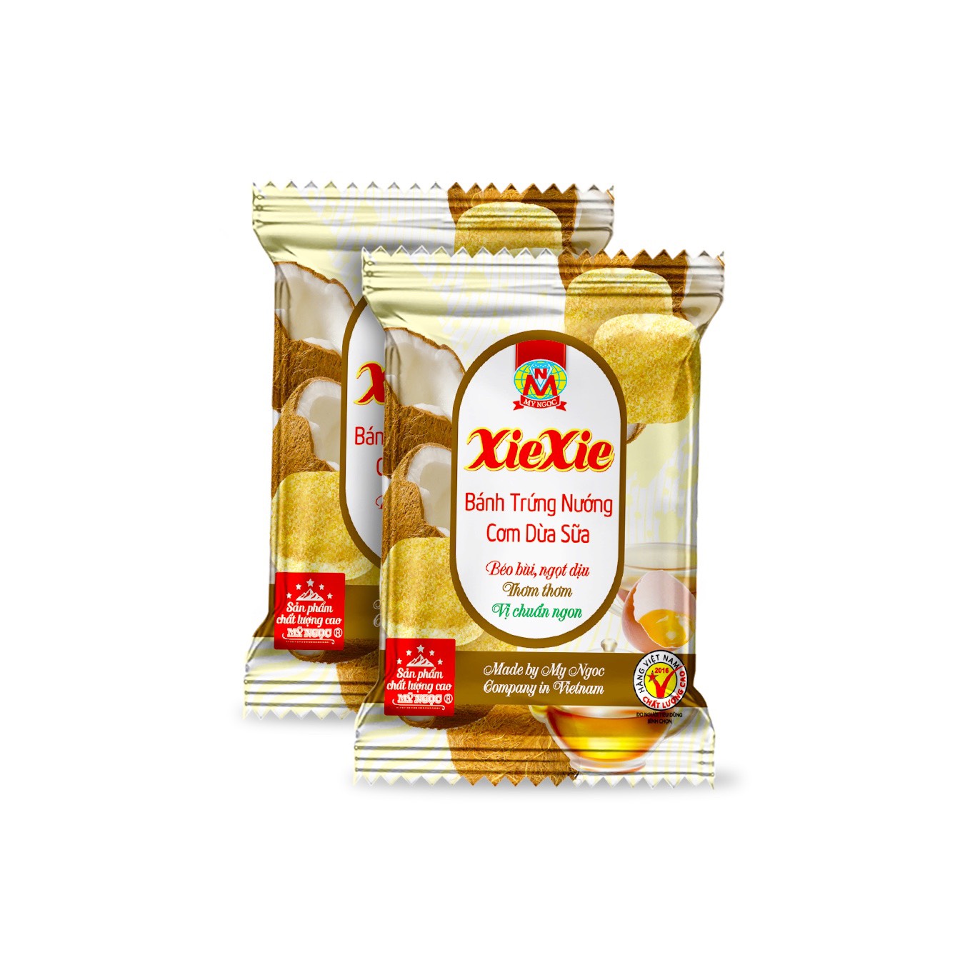 BÁNH TRỨNG NƯỚNG CƠM DỪA SỮA - Nhãn hiệu XieXie 80g