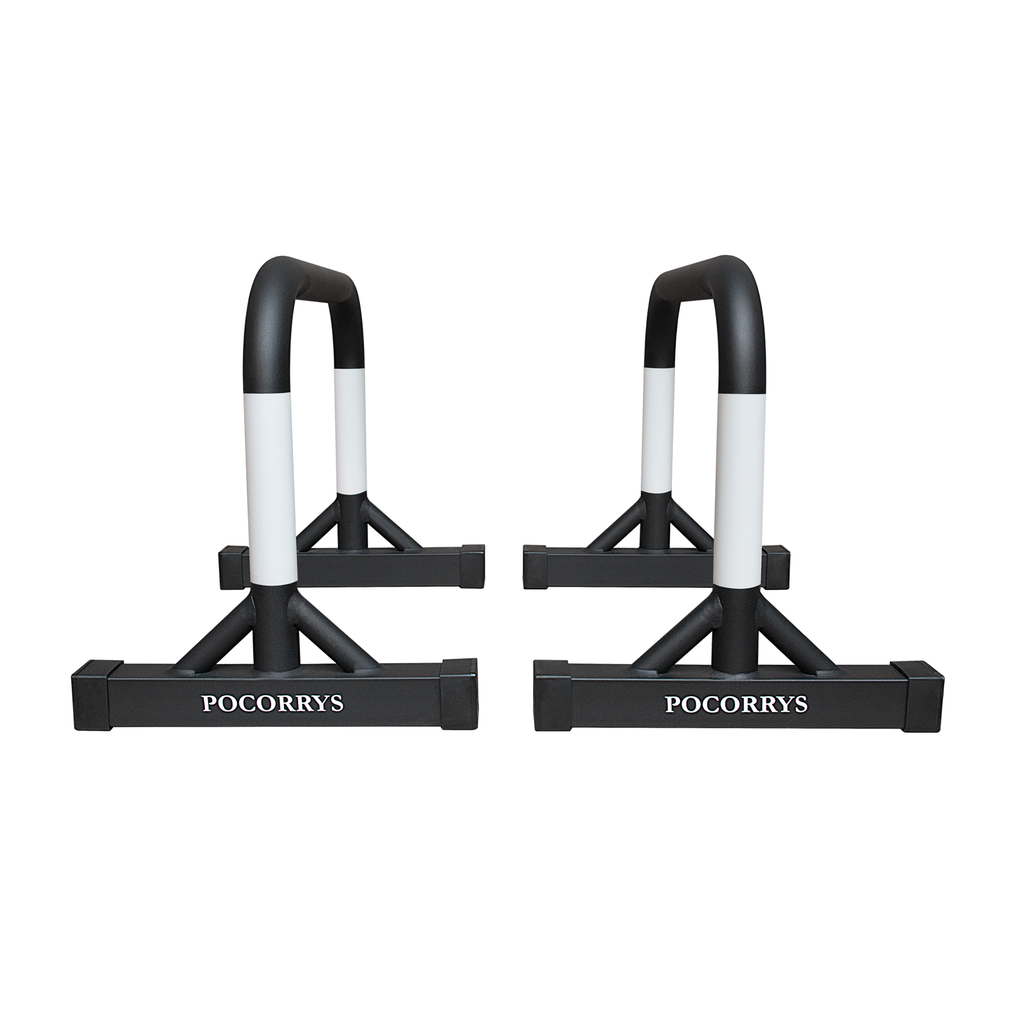 Xà kép Parallettes Crop cao 45cm, Pocorrys PAC-06, Màu đen trắng