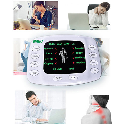 Máy massage xung điện miếng dán và đôi dép mát xa bàn chân Nikio NK-105