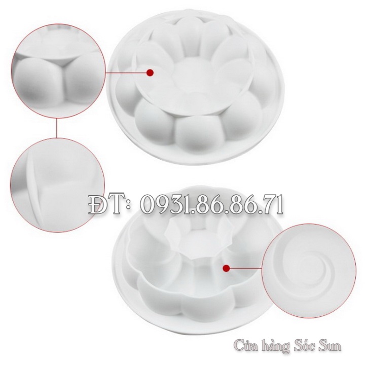 Khuôn silicon bí ngô tròn loại 21 cm - Mã số 1167