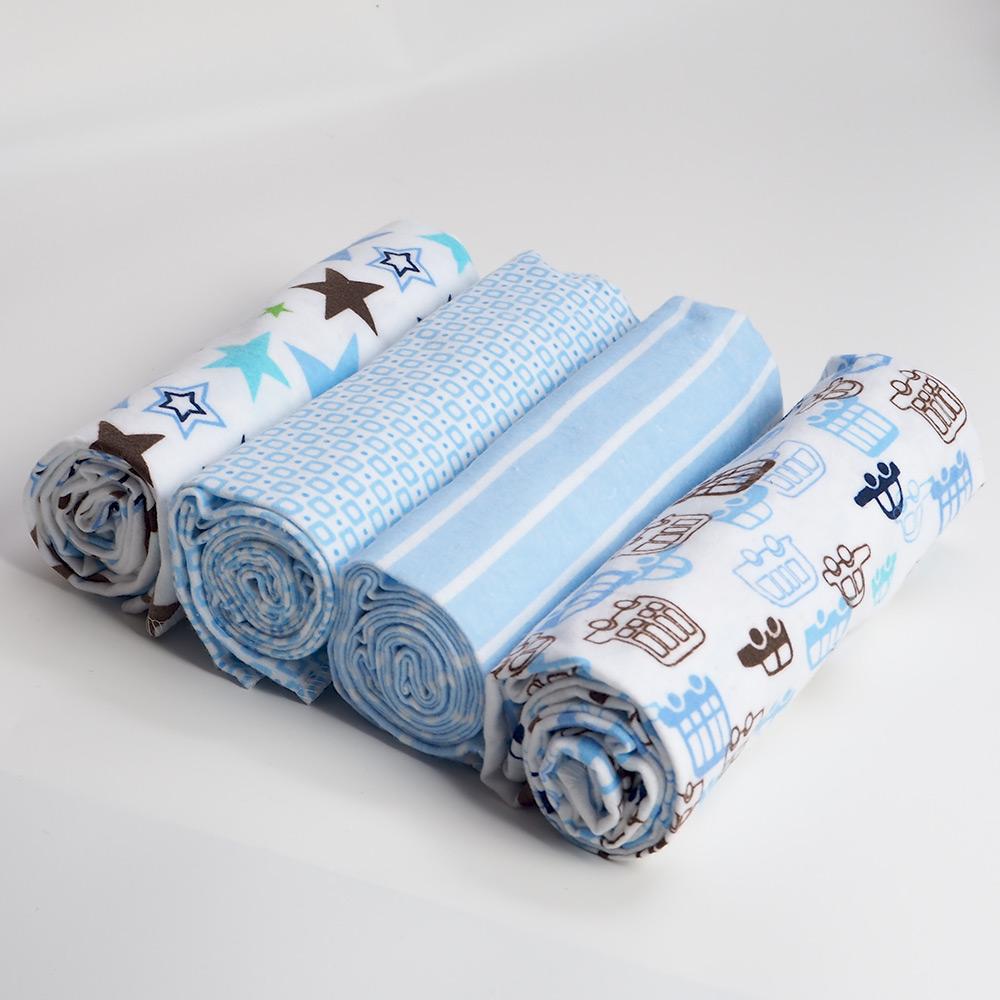 76*76 4 Cái/lốc Muslin Bông Dép Nỉ Cho Bé Swaddles Mềm Sơ Sinh Tã Cho Bé Đầm Bọc Xe Đẩy Bao chơi