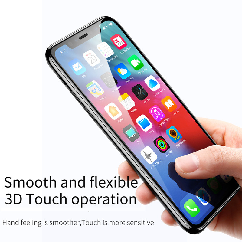 Miếng dán kính cường lực Full 3D Baseus cho iPhone XS MAX - Hàng chính hãng