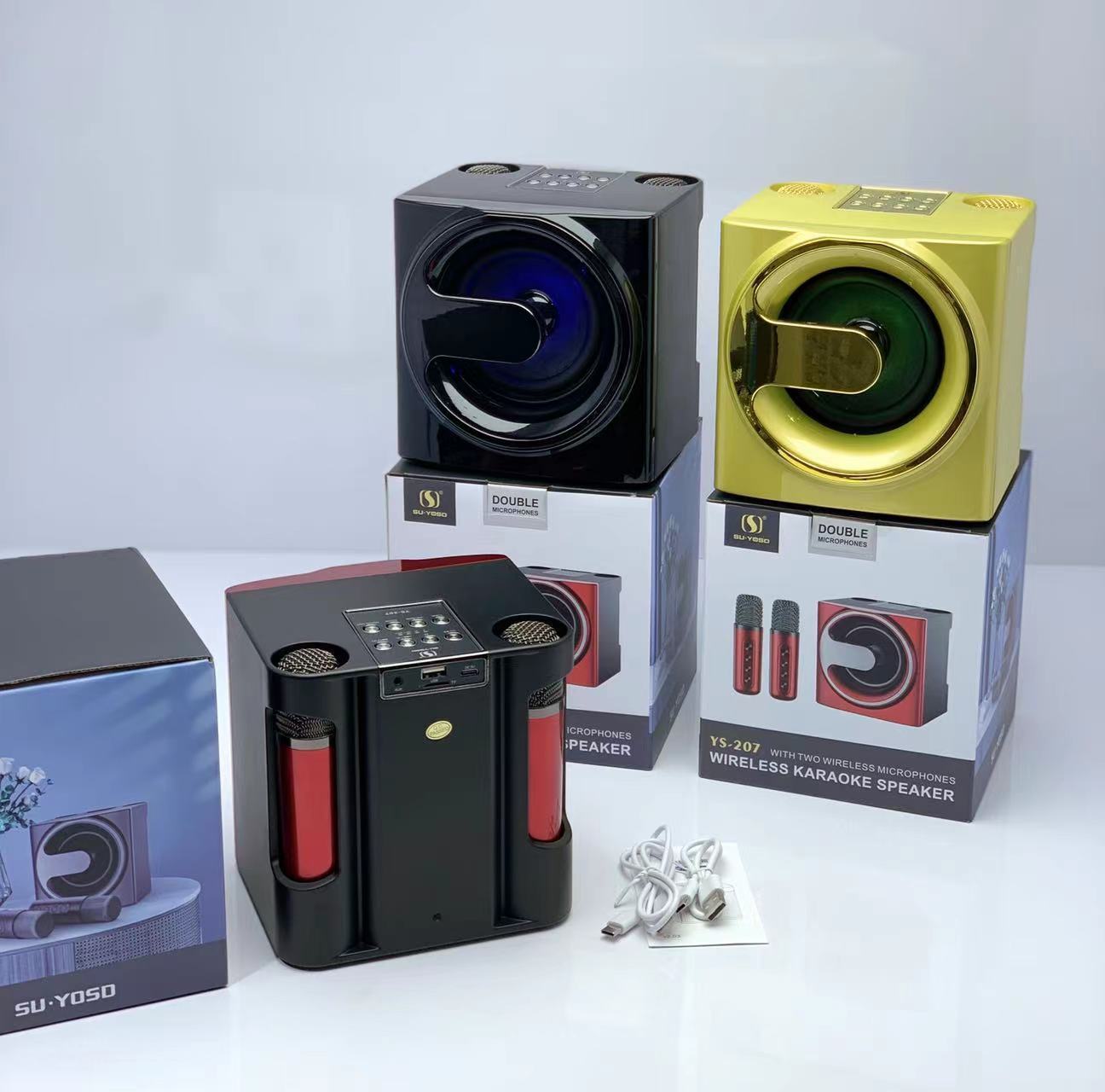 Loa Karaoke Bluetooth YS-207 Kèm 2 Micro Không Dây