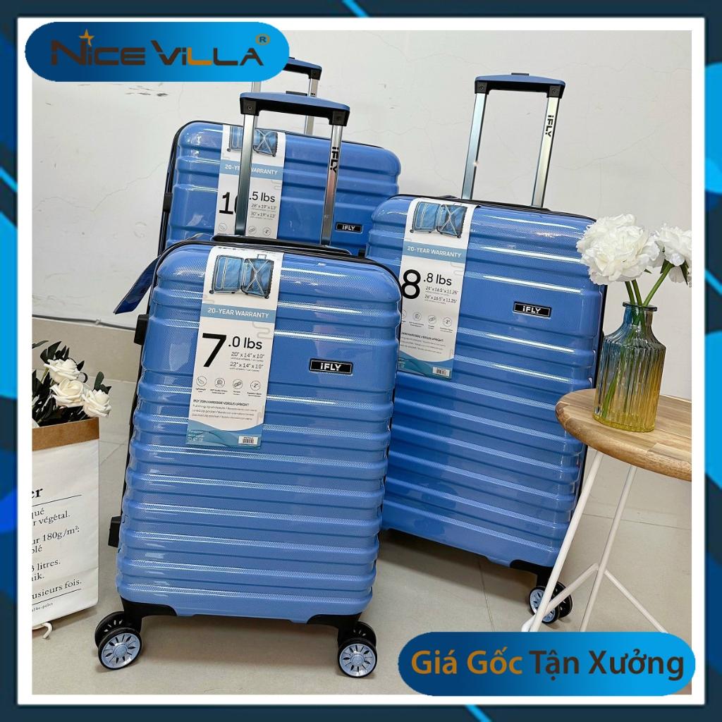 Vali Nhựa Carbon PC NiceVilla Khóa kéo Đôi Mở Rộng Chống Vỡ Size 20 &amp; 24 &amp; 28 Inch - XANH NGỌC