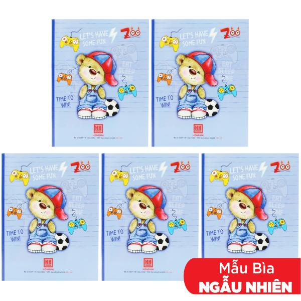 Combo 5 Tập Class Zoo - Ô Ly 96 Trang ĐL 100g/m2 - Hồng Hà 0427 (Mẫu Màu Giao Ngẫu Nhiên)