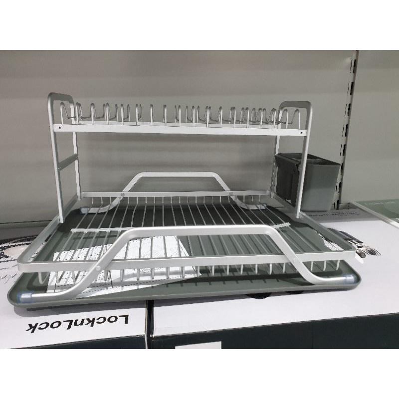 Kệ Chén Dĩa 2 Tầng Bằng Nhôm LDR208GRY Màu Xám