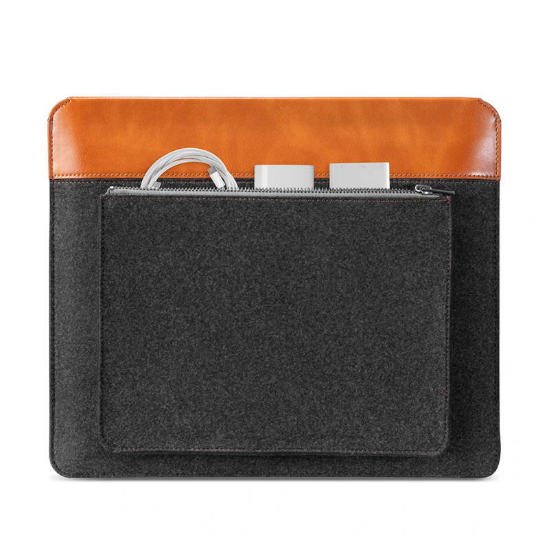 Túi Chống Sốc TOMTOC (USA) Felt Và PU Leather Cho iPad 9.7&quot;-11&quot;/iPad Pro 12.9&quot; - Hàng Chính Hãng