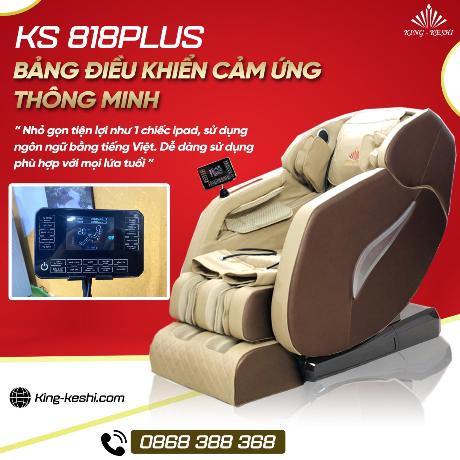 Ghế Massage Toàn Thân KS 818 plus bản nâng cấp