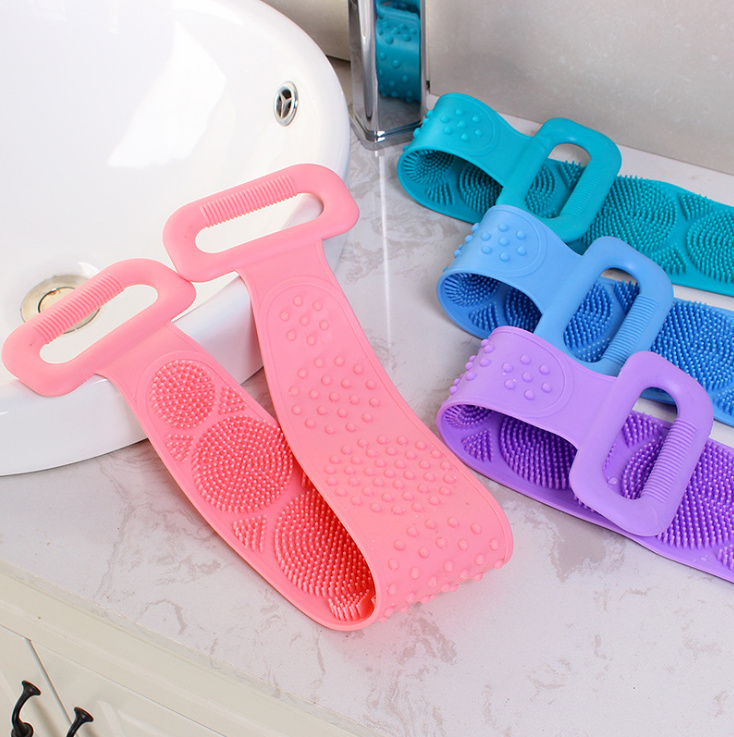 Đai tắm chà lưng silicon, đai cọ lưng massage silicon