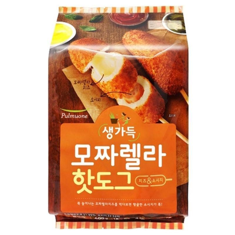 Bánh Hotdog Nhân Phô Mai Mozzarella Pulmuone 400g-8801114140741