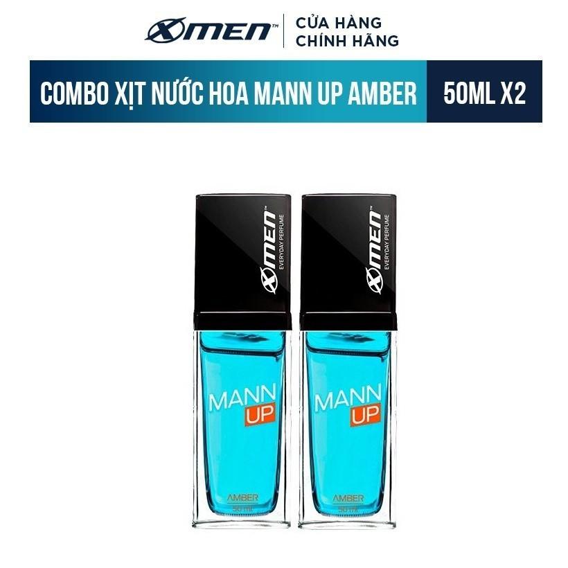 Combo 2 Xịt nước hoa hằng ngày X-Men Everyday Perfume Mann Up Amber 50ml/chai