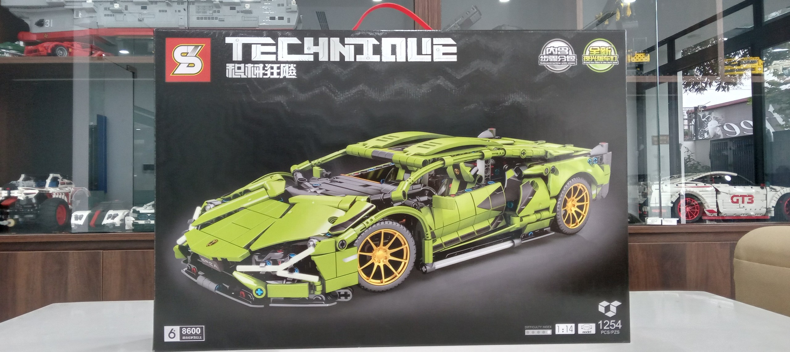 Đồ chơi lắp ghép  mô hình Xe Lamborghini Green - SY8600   ( Chọn phân loại hàng)