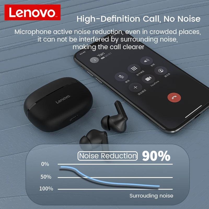 Tai Nghe Bluetooth 5.0 HIFI Không Dây Lenovo HT05 9D Chống Nước IPX5 Có Mic Chất Lượng Cao-Hàng chính hãng