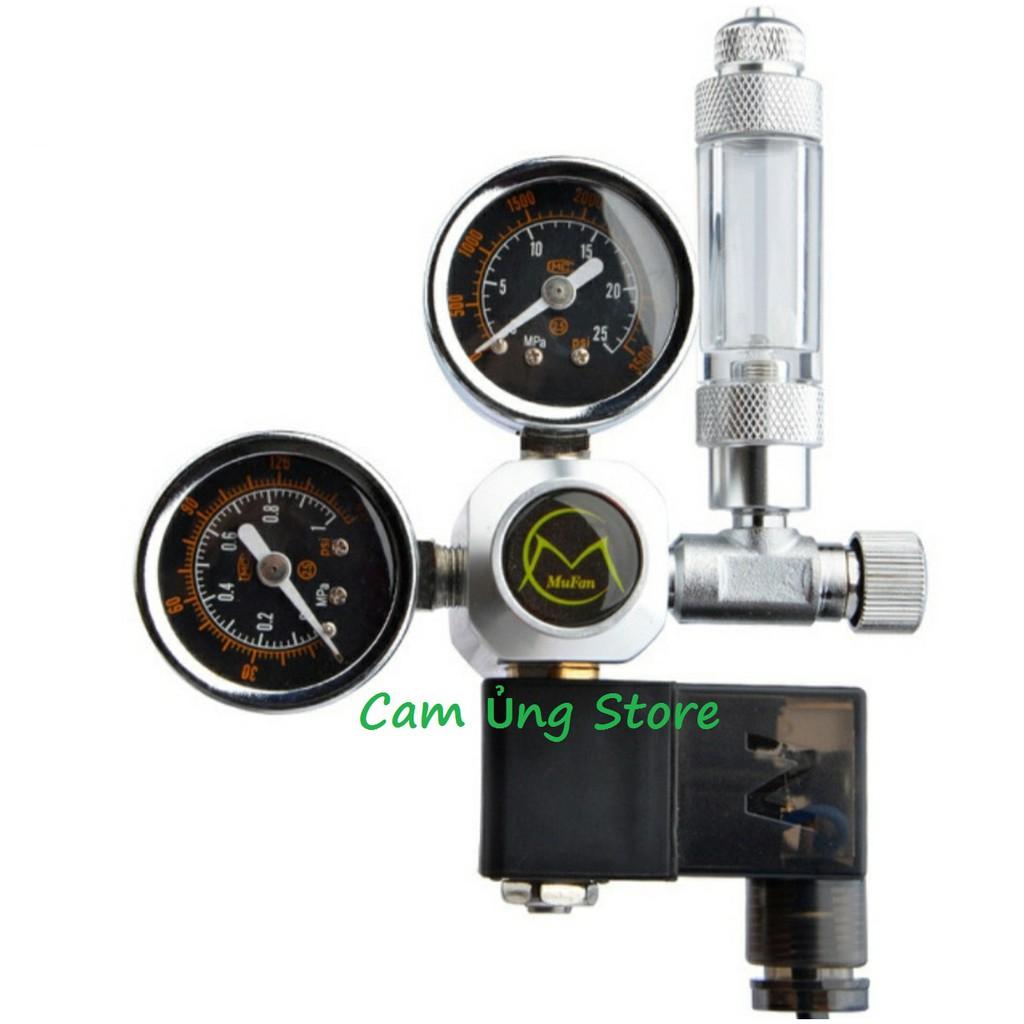 Van điện Mufan- Bộ đóng mở Co2 - Dụng cụ điều chỉnh khí co2 chính hãng