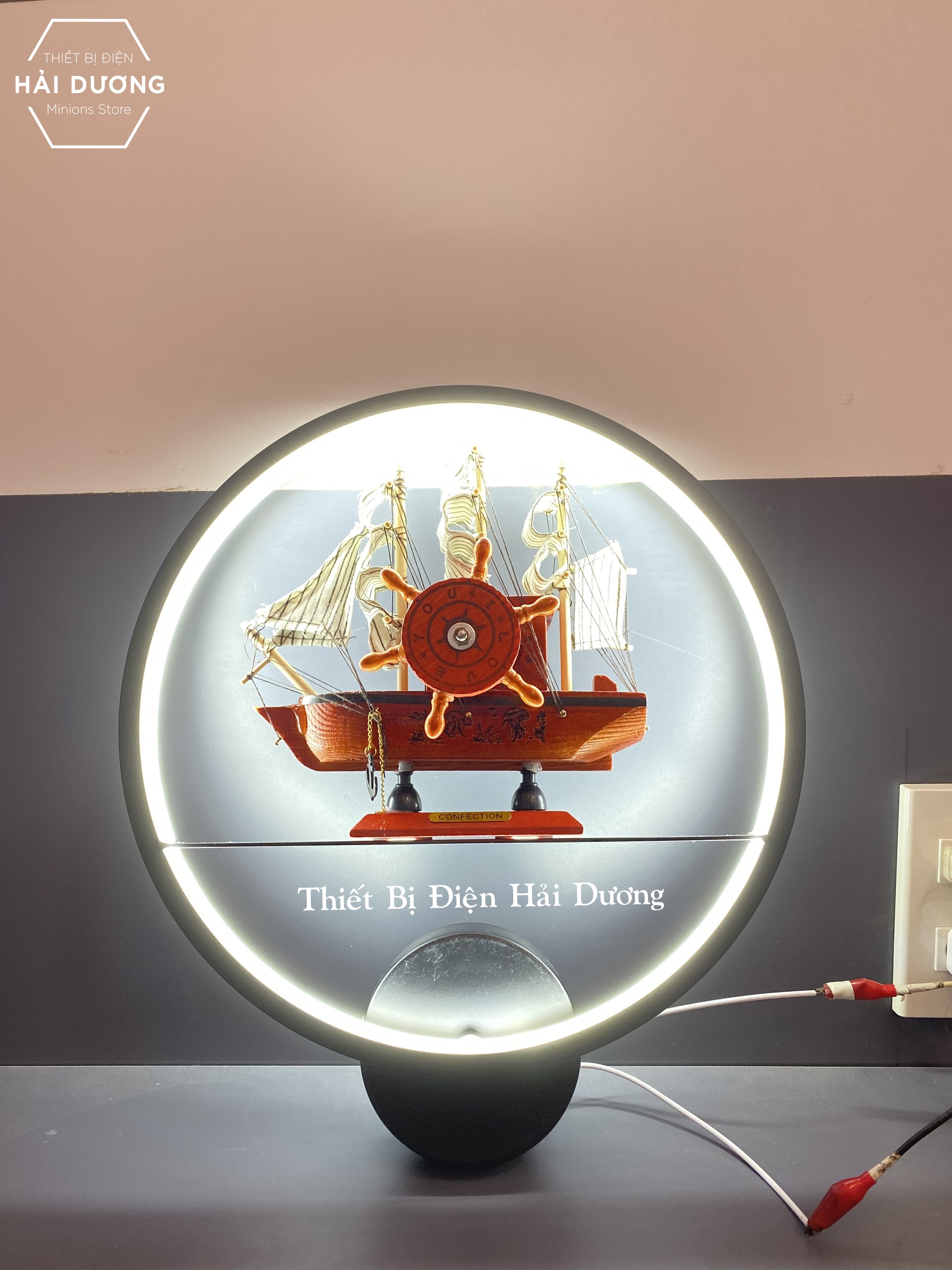 Đèn Led Treo Tường Hiện Đại Con Thuyền - 3 chế độ ánh sáng Led Tiết kiệm GT178 - Trắng Vàng Trung Tính